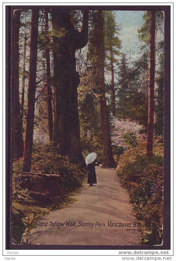 1910, Vancouver - Along Tatlow Walk, Stanley Park, Vancouver, British Columbia, Canada - Vancouver