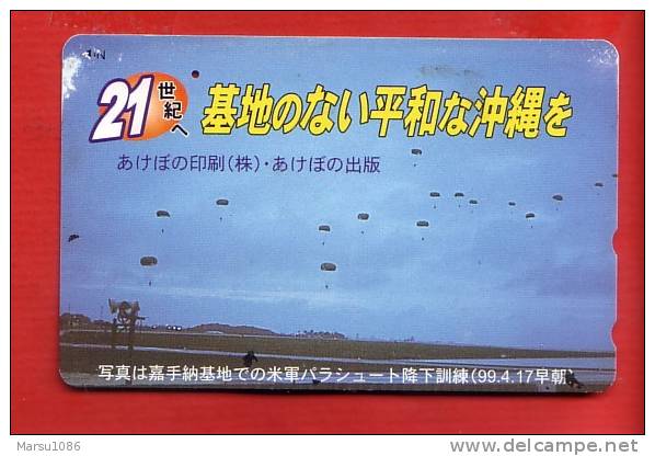 Japan Japon Telefonkarte -  Militär Militairy Krieg War  Fallschirmtruppen Paratroopses - Armee