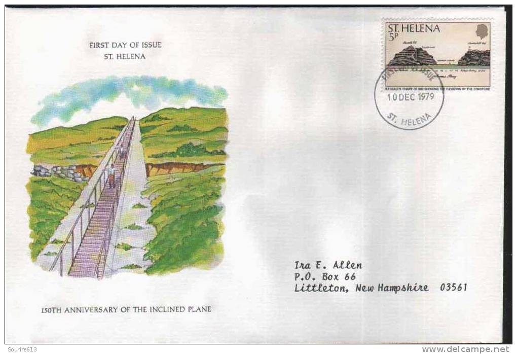 Fdc Saint Hélène 1979 Géologie Iles Construction Escalier Géant 1829 Napoléon - Eilanden