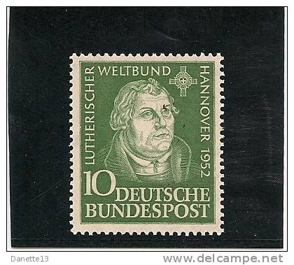 MICHEL - BAND 2 - 1952 - TAGUNG DES LUTHERISCHEN WELTBUNDES, HANNOVER - Unused Stamps