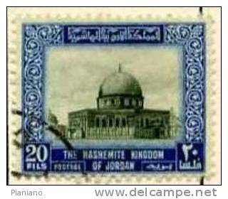 PIA - GIORDANIA - 1954 - Moschea Di Omar A Gerusalemme - (Yv 287) - Jordania