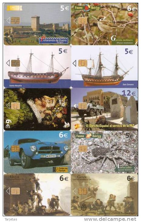 LOTE DE 50 TARJETAS DIFERENTES DE ESPAÑA - Collections