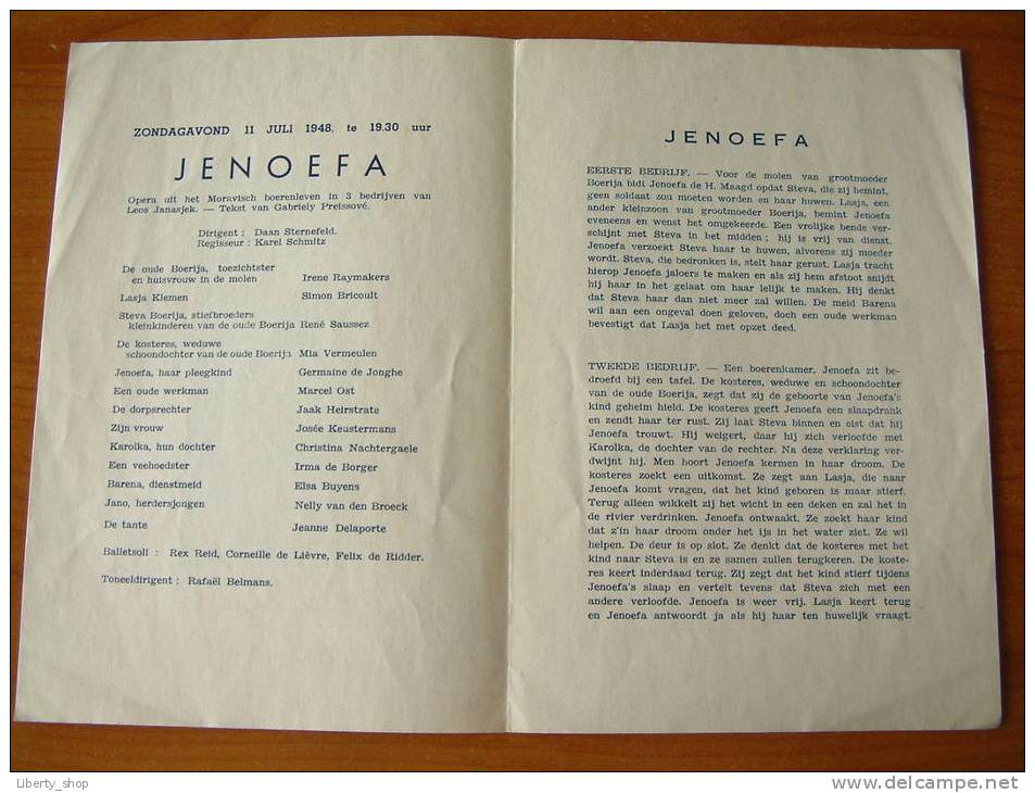 KONINKLIJKE VLAAMSE OPERA ANTWERPEN - SPEELJAAR 1947-1948 !! - Programme