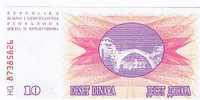 Bosnia-Herzegovina 10 Dinara -UNC-1992 Year - Bosnien-Herzegowina