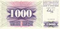 Bosnia-Herzegovina 1 000 Dinara -UNC-1992 Year X 2 Pieces - Bosnië En Herzegovina
