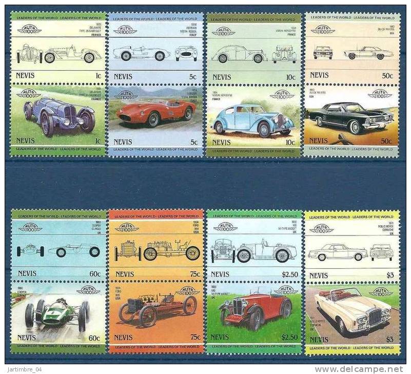 1985 NEVIS 251-66 ** Autos 3 - St.Kitts E Nevis ( 1983-...)