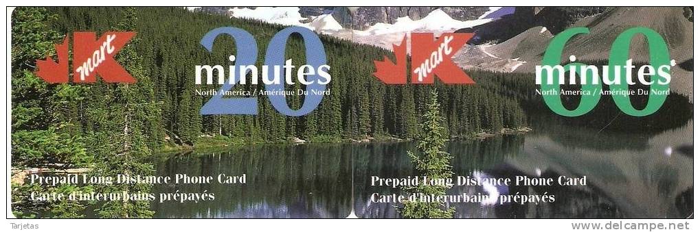 PUZZLE DE 2 TARJETAS DE CANADA DE UN LAGO - Rompecabezas