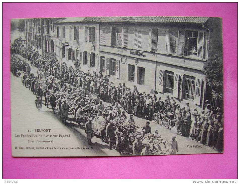 Le Funérailles De L'aviateur Pégoud à Belfort - Funeral