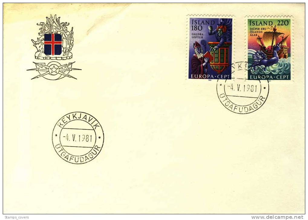 ICELAND FDC MICHEL 565/66 EUROPA 1981 - 1981