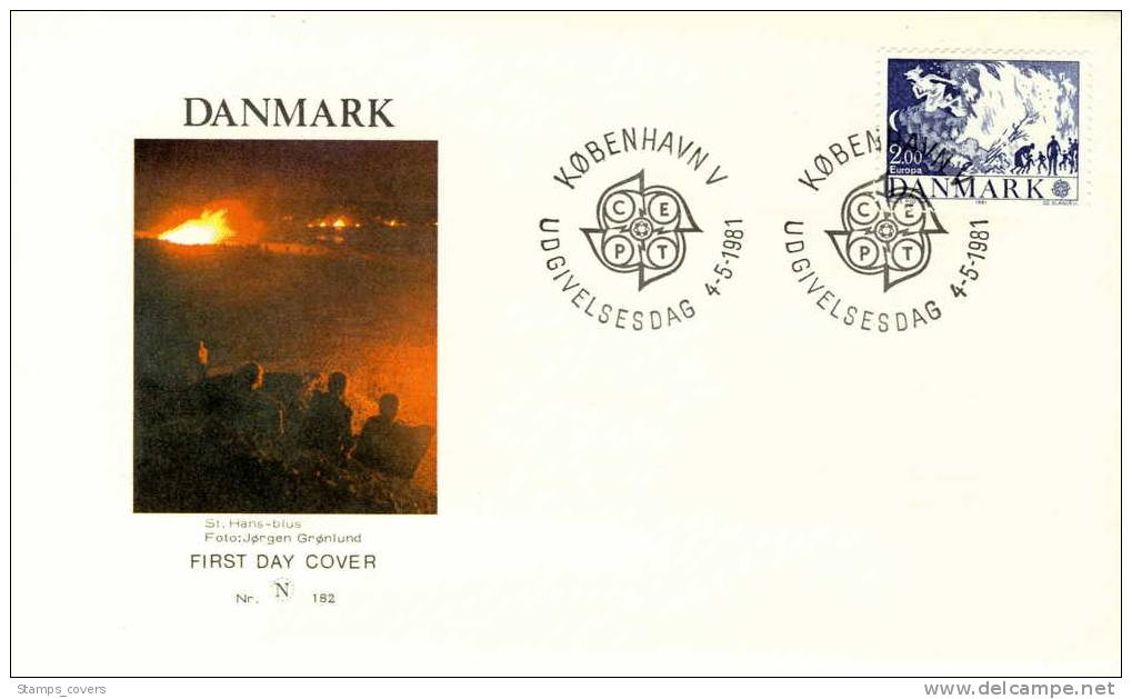 DENMARK FDC MICHEL 730/31 EUROPA 1981 - 1981