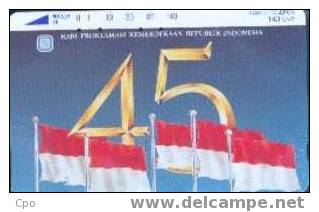 # INDONESIA S27 Flags & 45 140 Tamura 09.90 125000ex Tres Bon Etat - Indonesien