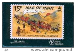 # ISLE_OF_MAN S14 15p Stamp- IOM Express 10 Gpt 02.90 15000ex Tres Bon Etat - Man (Eiland)