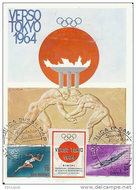 Jeux Olympiques 1964  San Marino  Verso Tokyo 1964  Lutte Lotta Wrestling - Summer 1964: Tokyo