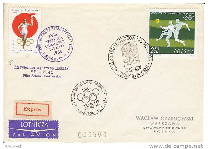Jeux Olympiques 1964 Pologne  Segelfluf  Gliding  Vol à Voile Volo Vela - Summer 1964: Tokyo