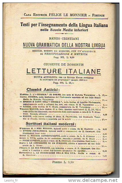 NUOVO CORSO DI STORIA AD USO DELLE CLASSI INFERIORI DEGLI ISTITUTI TECNICI - VOLUME IV - N° 3138 - 1936 - R. CRISTIANI - Histoire, Philosophie Et Géographie