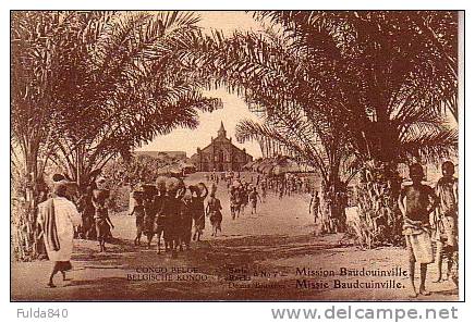 CPA.  CONGO BELGE. Mission Bauduinville.    1930/35.        (Animée) - Musea