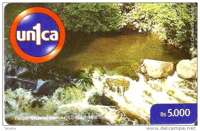 TARJETA DE VENEZUELA DE UNA CASCADA  (CATARATA-WATERFALL-FALL-CASCADE) - Paisajes