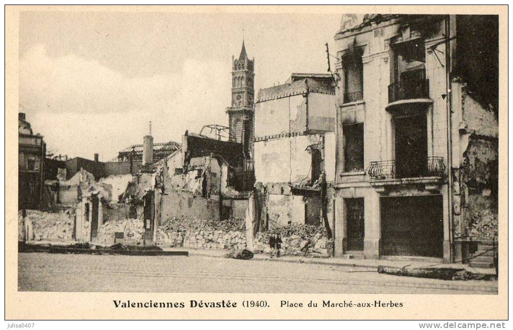 VALENCIENNES (59) Rue Place Ruines Guerre 1939-1945 - Valenciennes