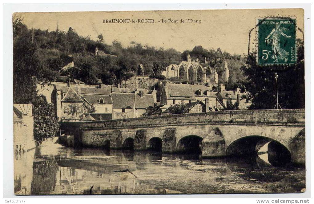 K13 - BEAUMONT-le-ROGER - Le Pont De L'Etang (1912) - Beaumont-le-Roger