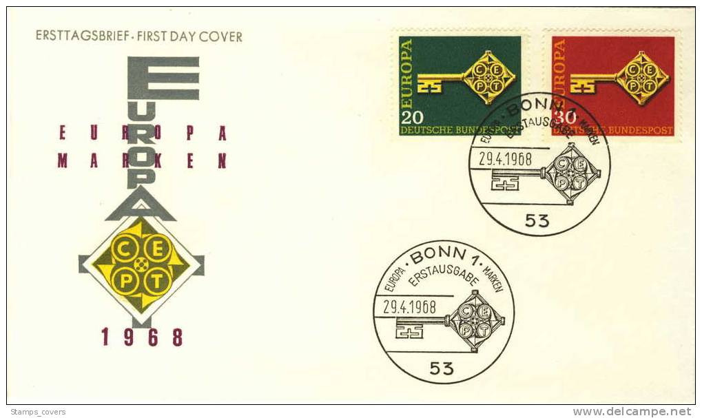 BUND FDC MICHEL 559/60 EUROPA 1968 - 1968