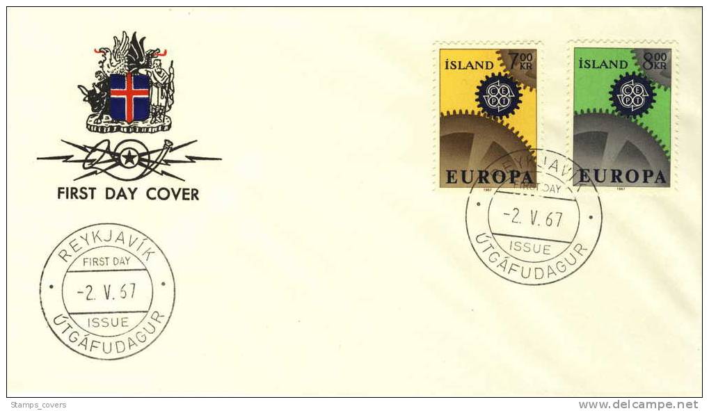 ICELAND FDC MICHEL 409/10 EUROPA 1967 - 1967