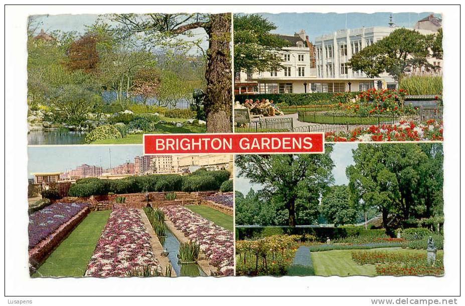 OLD FOREIGN 1917 -  UNITED KINGDOM - ENGLAND -  BRIGHTON GARDENS - Brighton