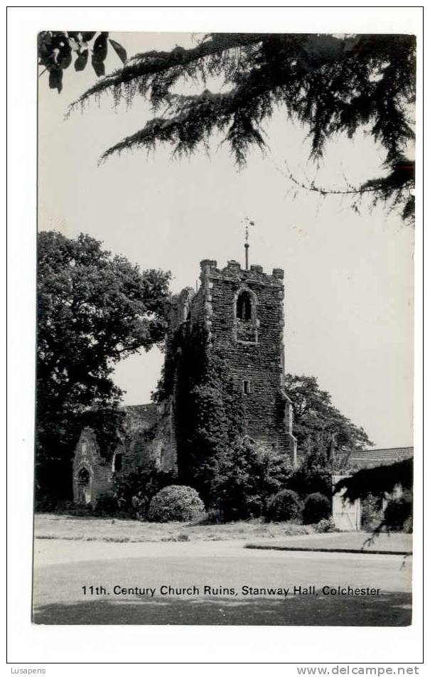OLD FOREIGN 1924 -  UNITED KINGDOM - ENGLAND - COLCHESTER - 11TH CENTURY CHURCH RUINS, STANWAY HALL - Colchester