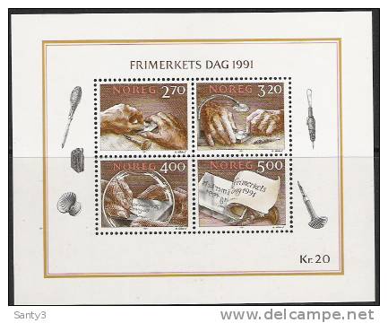 Noorwegen, Yv Blok Jaar 1991, Postfris, Zie Scan - Blocs-feuillets