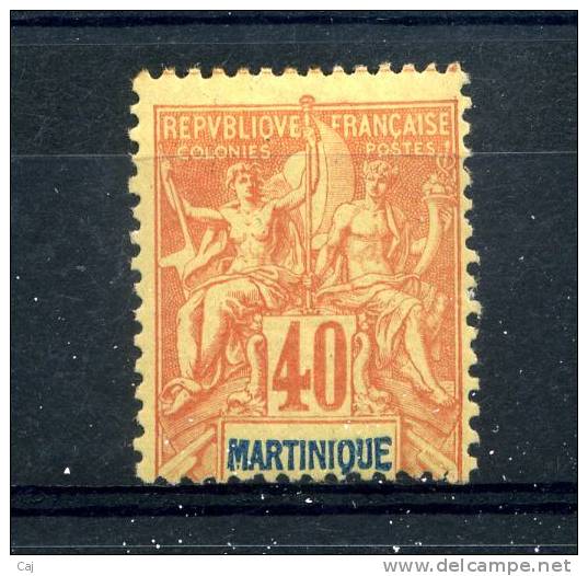 Martinique  :  Yv  40  * - Unused Stamps