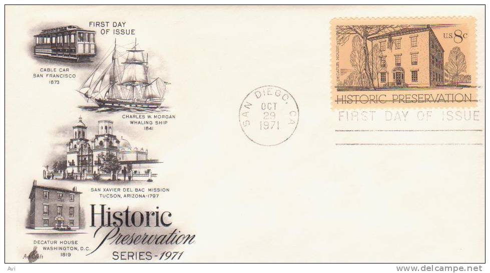 U.S.A. Historic Preservation Nice Fdc 2 - Storia Postale