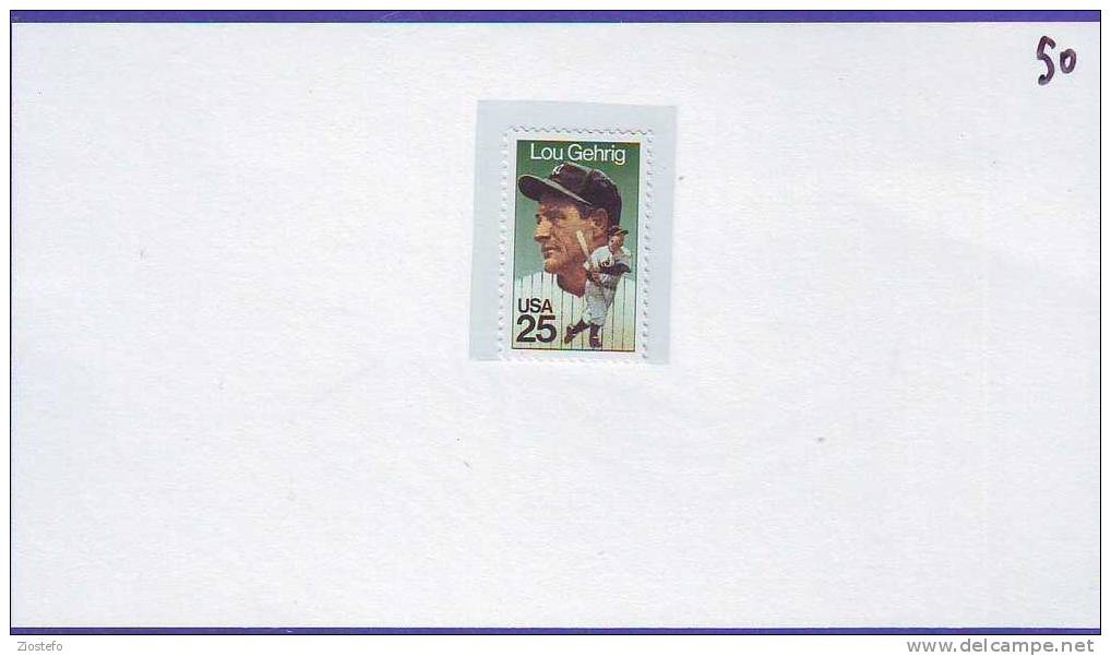 Fa50 Usa 1989 Lou Gehrig Baseball ** - Honkbal