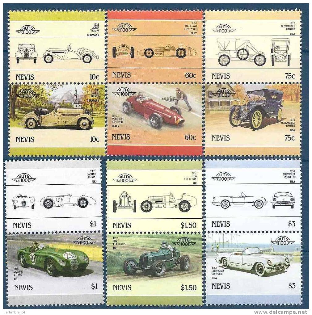 1986 NEVIS 369-80** Autos 5 - St.Kitts And Nevis ( 1983-...)