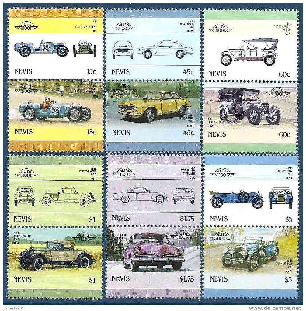 1986 NEVIS 407-18** Autos 6 - St.Kitts And Nevis ( 1983-...)