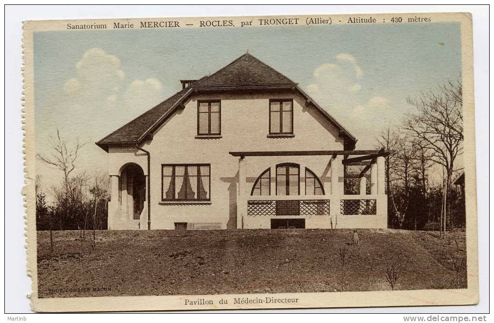 ROCLES Par TRONGET   Sanatorium  Marie Mercier Pavillon Du Medecin Directeur - Salud