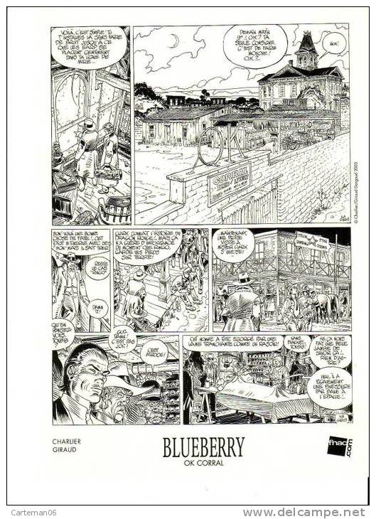 Planche - Blueberry Ok Corral Par Charlier / Giraud - Sérigraphies & Lithographies