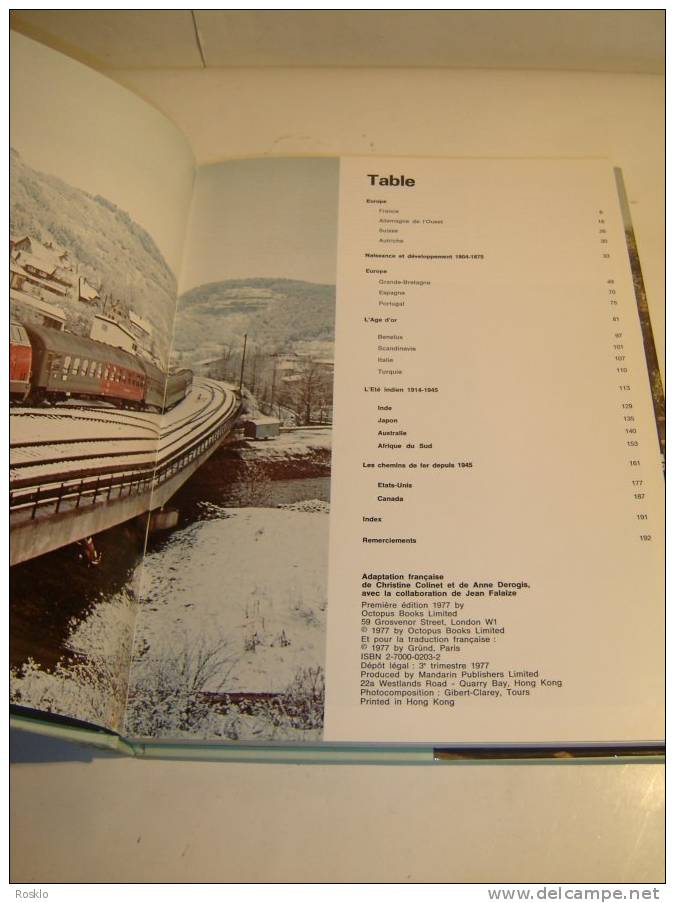 LIVRE SUR LES TRAINS / LE MONDE FASCINANT DES TRAINS 1977 / PARFAIT  ETAT - French