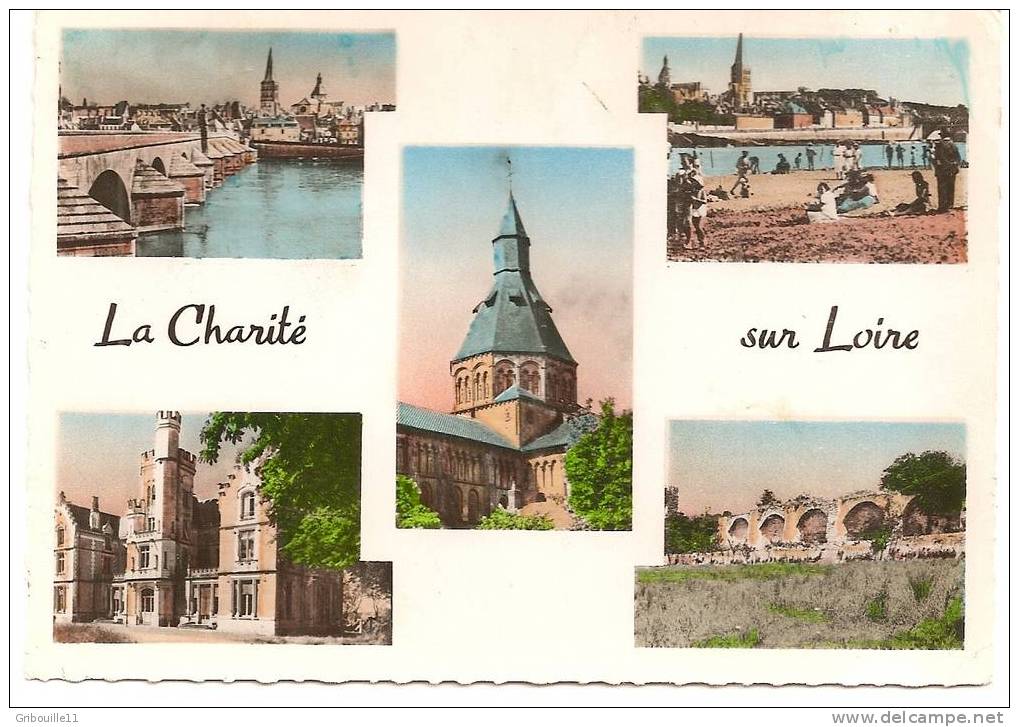 LA CHARITE SUR LOIRE   -   ** 5 VUES SOUVENIRS **   -    Editeur :C.A.P.    N° 73 - La Charité Sur Loire