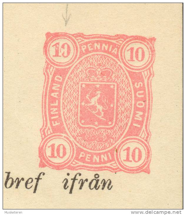 Finland Postal Stationery Ganzsache 1883/84 Rückscheine Retour-kort Inom Finland W. Variety Mint SCARCE !! - Postal Stationery