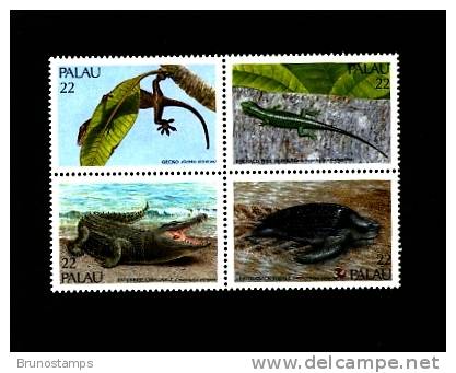 PALAU - 1986  REPTILES   BLOCK   MINT NH - Palau