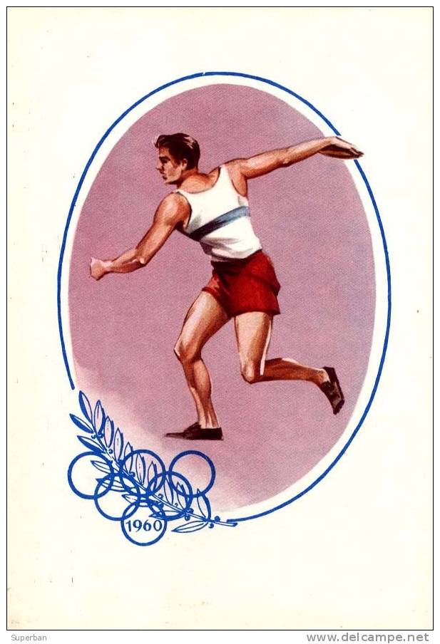 JEUX OLYMPIQUES De ROME 1960 / OLYMPIC GAMES ROME 1960 : LANCEMENT DU DISQUE / DISCUS-THROWING (c-209) - Atletica