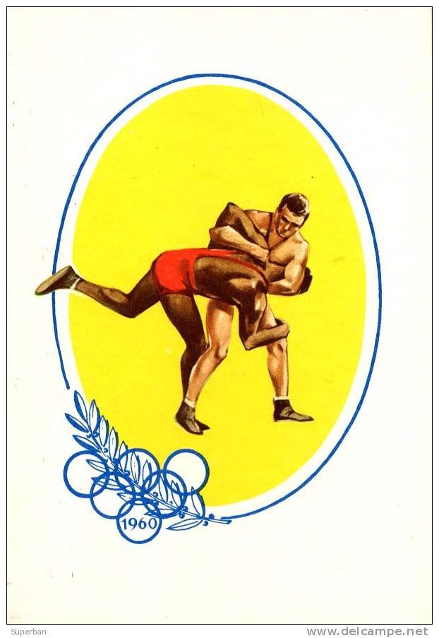 JEUX OLYMPIQUES De ROME 1960 / OLYMPIC GAMES ROME 1960 : LUTTE / WRESTLING (c-219) - Lutte