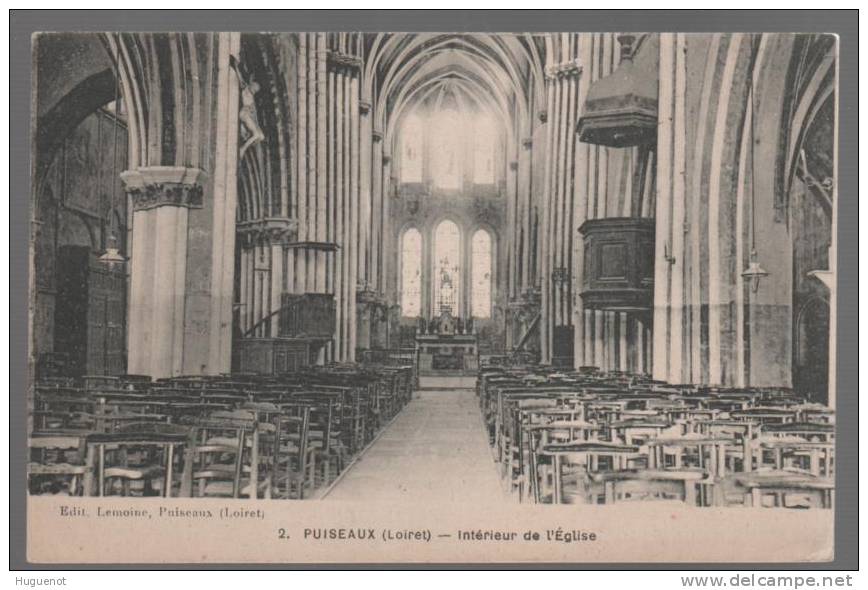 C - CARTE POSTALE - 45 - PUISEAUX - INTERIEUR DE L EGLISE - - Puiseaux