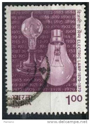 PIA - INDIA - 1979 : Centenario Dell´invenzione Della Lampada Ad Incandescenza Di Thomas Edison  - (Yv 597) - Used Stamps