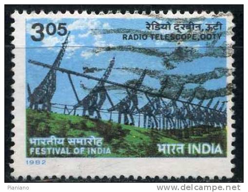 PIA - INDIA - 1982 : Radiotelescopio A Otty - (Yv 706) - Gebruikt