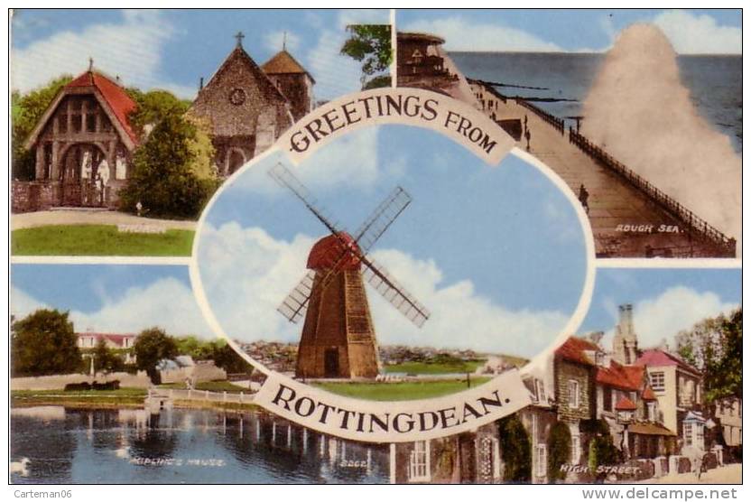 Angleterre - Greetings From Rottingdean (moulin à Vent) - Brighton