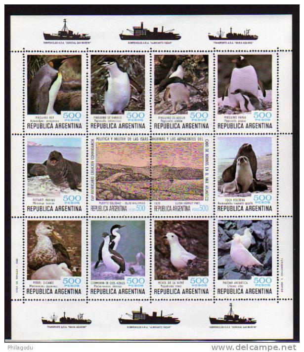 Argentine 1980, îles Malouines, Malvinas Bloc 25**  Postfrich ++ Mint N.H - Pingueinos