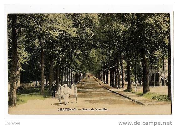 Cpa CHATENAY Route De Versailles Voiture A Bras - Chatenay Malabry