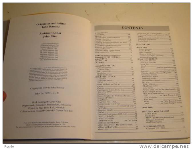 JOUET ANCIEN / AUTOS MINIATURES / BRITISH DIECAST PAR JOHN RAMSAY 8° EDITION 1999    / PARFAIT ETAT D ORIGINE - Jouets Anciens