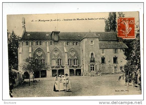 Cpa MONTGERON Interieur Du Moulin De Senlis Ed Buret - Montgeron