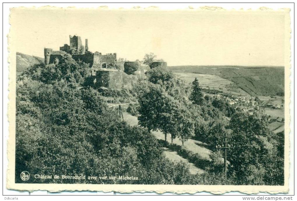 Bourscheid - Château De Bourscheid Avec Vue Sur Michelau - Burscheid